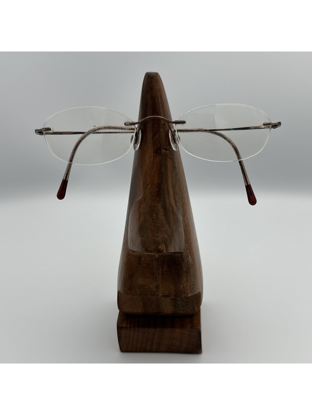 Marchon Rimless Glasses Frames with Brown Temple Tips
